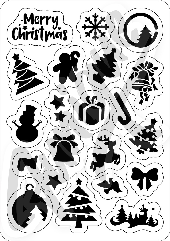 STENCIL CHRISTMAS SET
